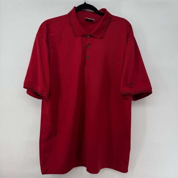 Nike Golf Men’s Polo Shirt Size XL Red Short Sleeve Polo Shirt - Picture 1 of 4